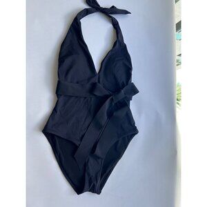 Sealevel swim one piece black bathing with With Bonded Belt